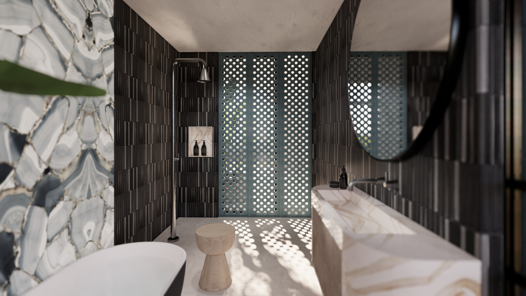 The Mosaic Factory Mozaiek Sevilla Kit-Kat Carbon Shades of Gray 2,0x1,5