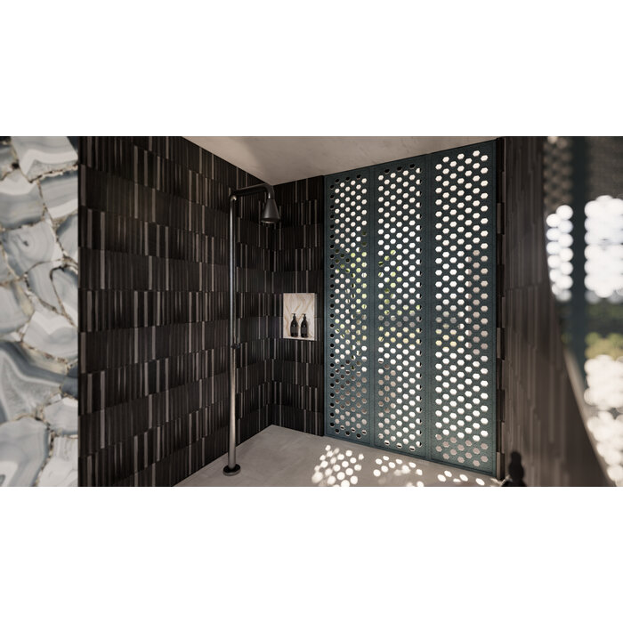 The Mosaic Factory Mozaiek Sevilla Kit-Kat Carbon Shades of Gray 2,0x1,5