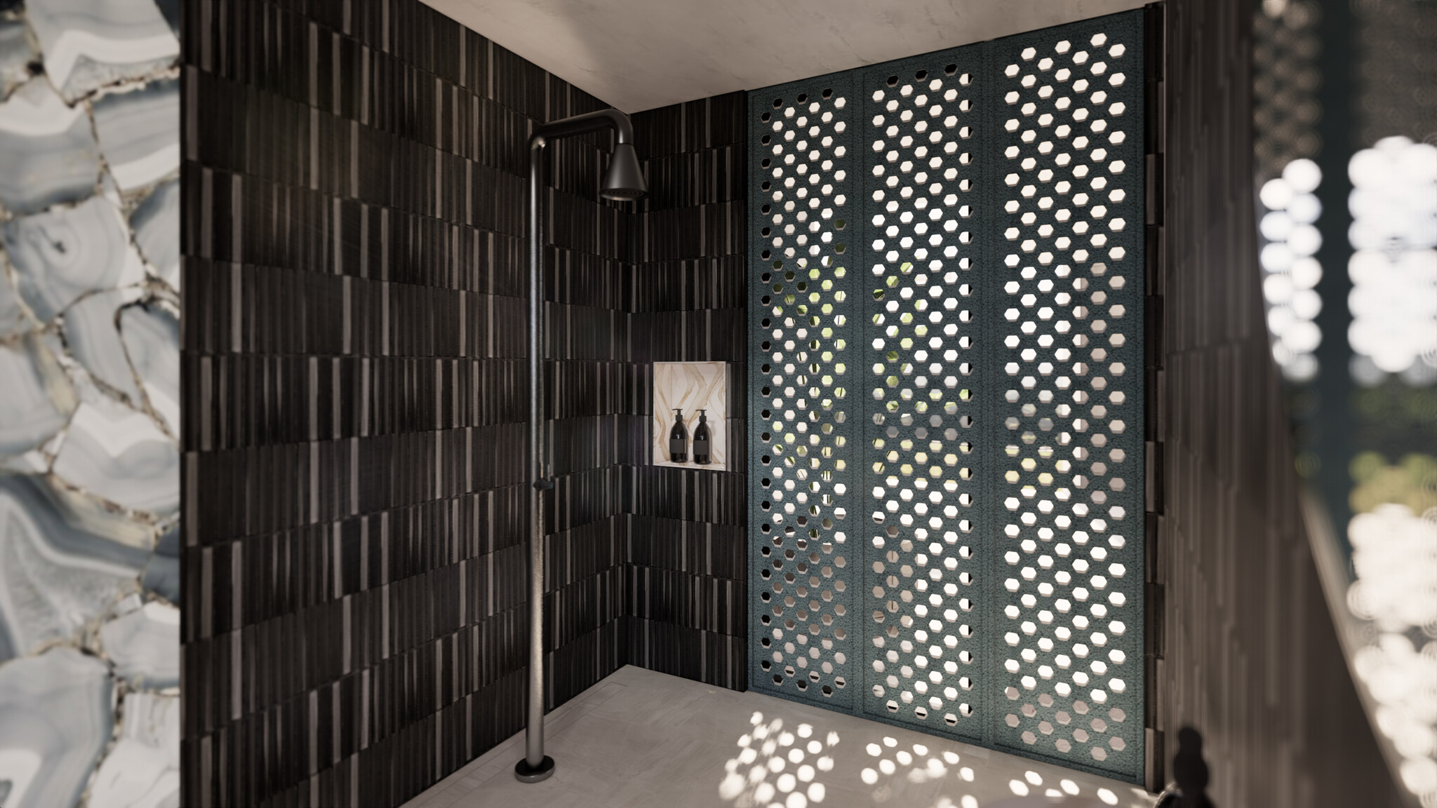 The Mosaic Factory Mozaiek Sevilla Kit-Kat Carbon Shades of Gray 2,0x1,5