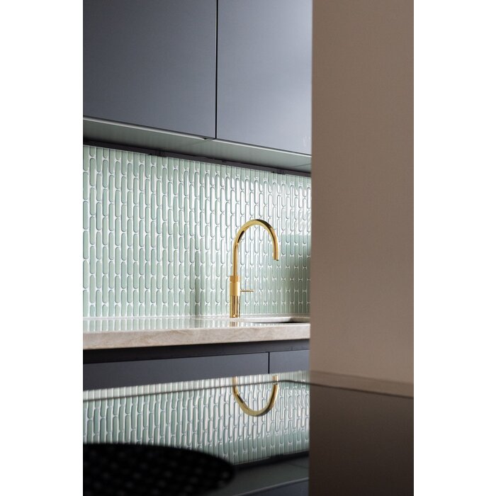 The Mosaic Factory Mozaiek Sevilla Ovalen Vinger Licht Groen 2,3x9,8