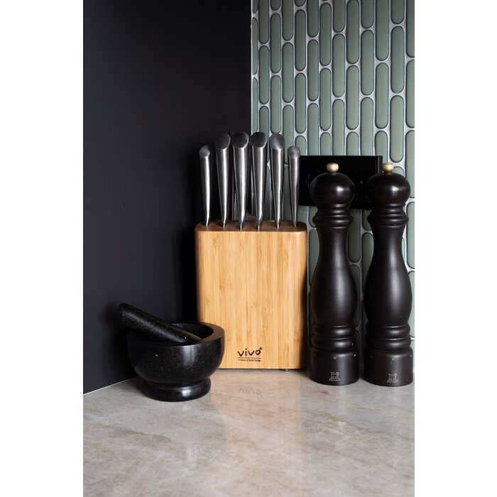 The Mosaic Factory Mozaiek Sevilla Ovalen Vinger Licht Groen 2,3x9,8