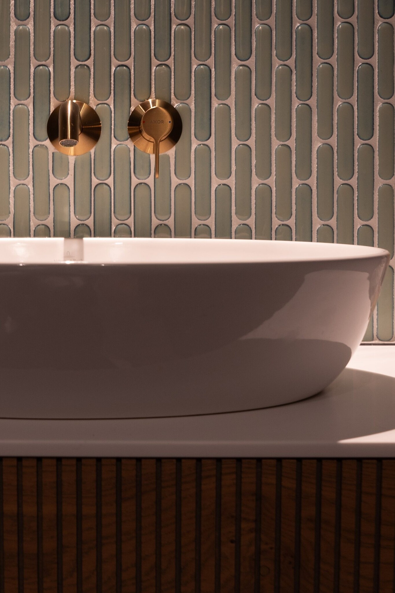 The Mosaic Factory Mozaiek Sevilla Ovalen Vinger Licht Groen 2,3x9,8