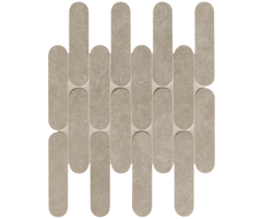 FAP Ceramiche Nobu Grey curve mosaico 3,5x14,5 op net van 29x29,5