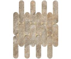 FAP Ceramiche Nobu Slate curve mosaico 3,5x14,5 op net van 29x29,5