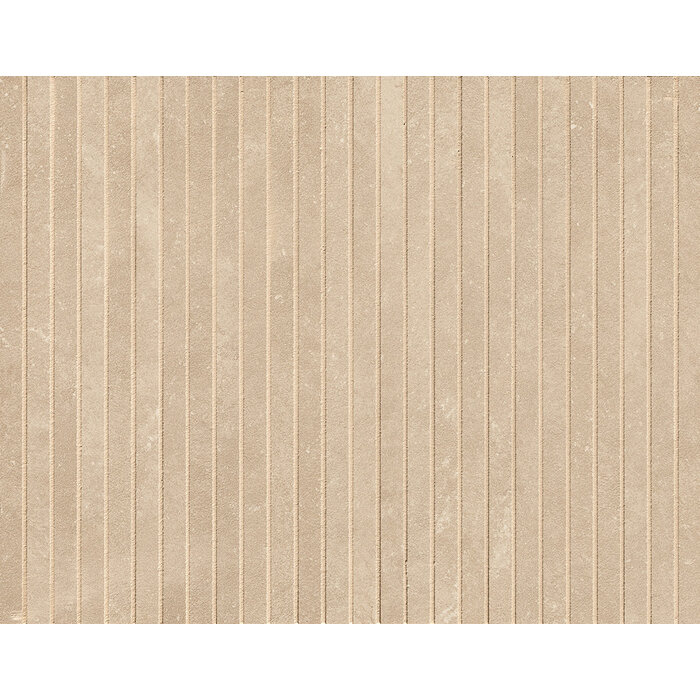 FAP Ceramiche Nobu Beige tratti mosaico 1x24 rond op net van 24x30,5