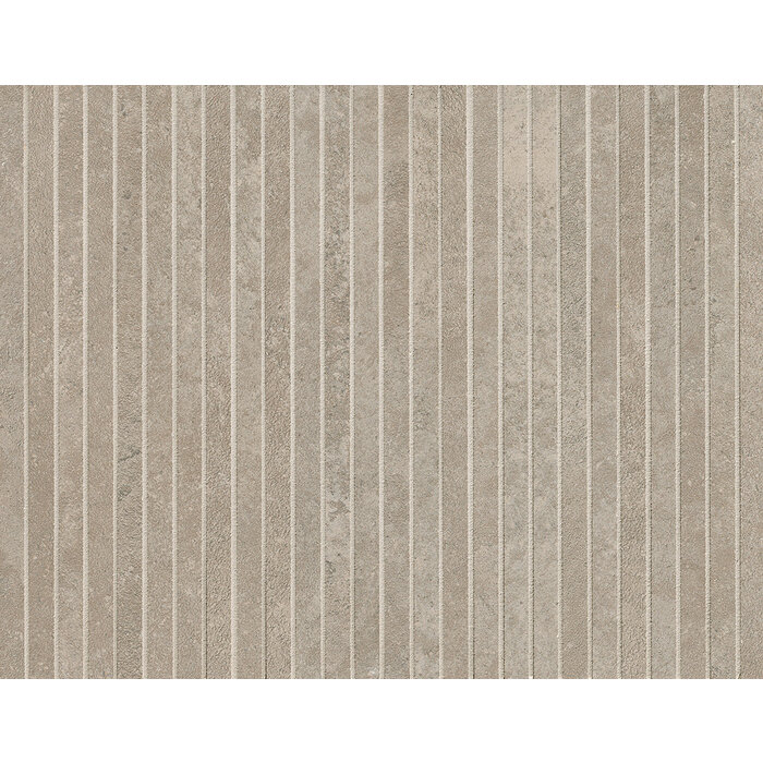 FAP Ceramiche Nobu Grey tratti mosaico 1x24 rond op net van 24x30,5