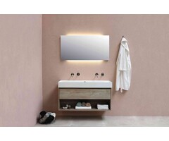 Sanibell Wastafel Porselein met onderkast Loft Raw Oak