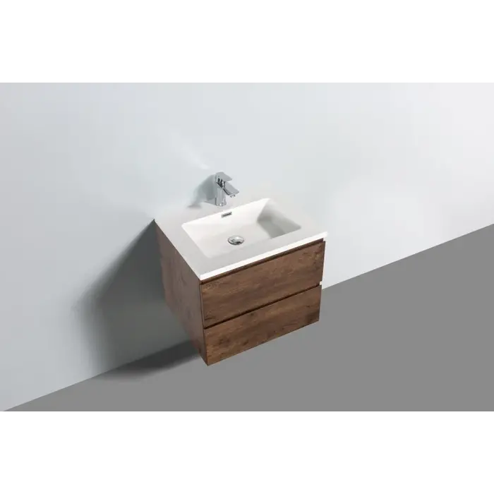 By Goof Onderkast badkamermeubel Tieme mat donker eiken 60x50x48cm