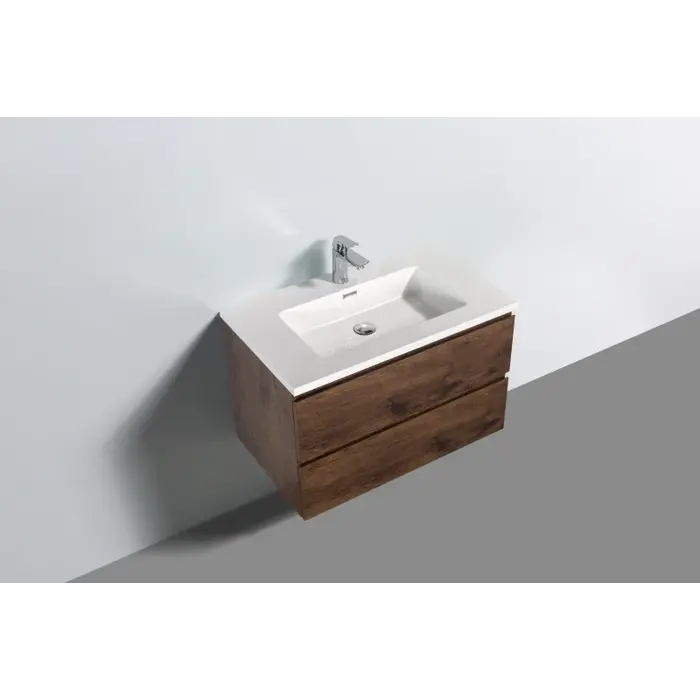 By Goof Onderkast badkamermeubel Tieme mat donker eiken 60x50x48cm