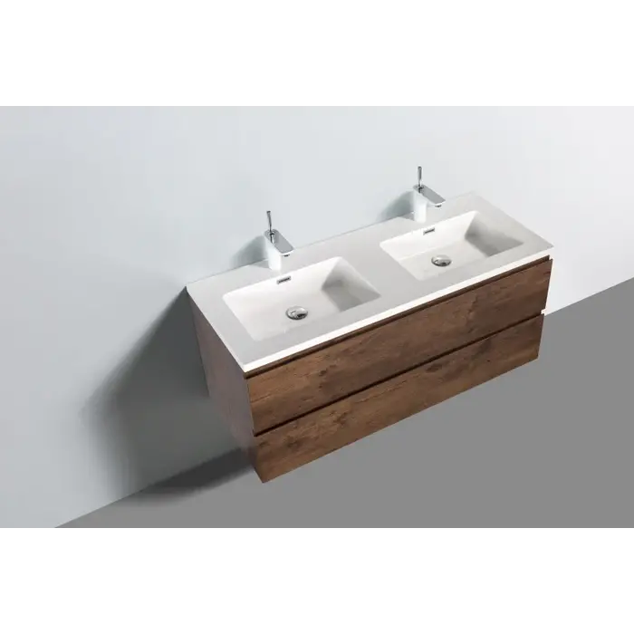 By Goof Onderkast badkamermeubel Tieme mat donker eiken 60x50x48cm