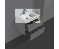 By Goof Mineraalmarmer wastafel Tieme wit met kraangat