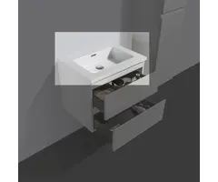 By Goof Mineraalmarmer wastafel Tieme wit zonder kraangat