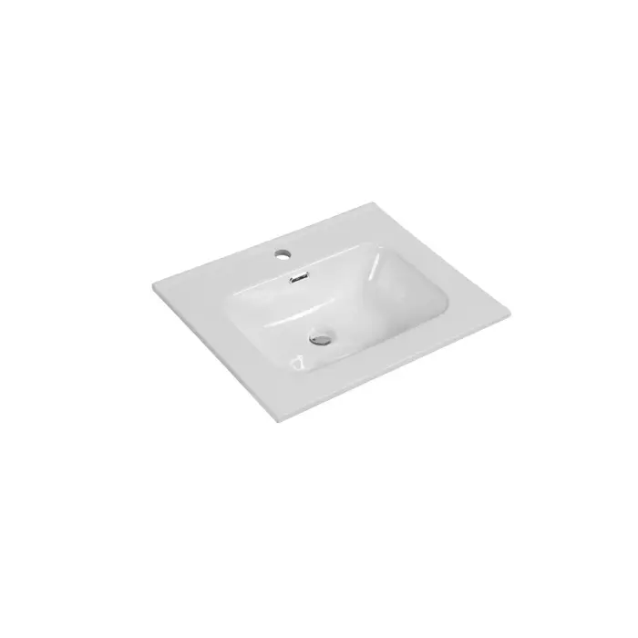 By Goof Keramische wastafel Tieme wit 605x480x175 met kraangat