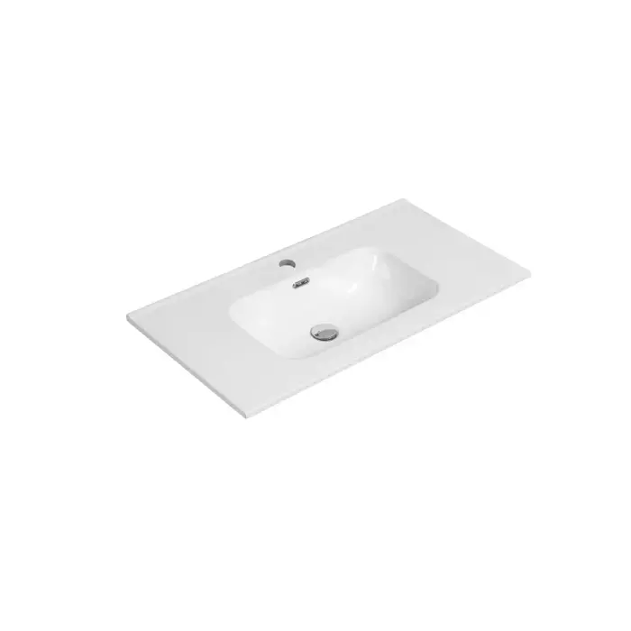 By Goof Keramische wastafel Tieme wit 605x480x175 met kraangat