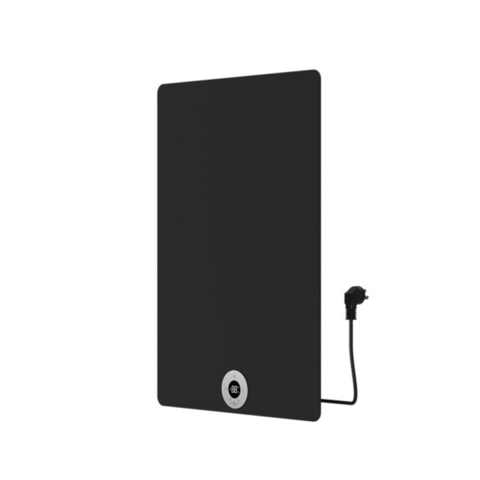 ADW Best-Design "Brenner-Black" Elektrische radiator mat-zwart 300W 700x500mm