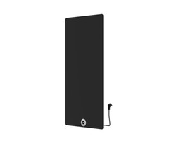 ADW Best-Design "Brenner-Black" Elektrische radiator mat-zwart 750W 1200x600mm