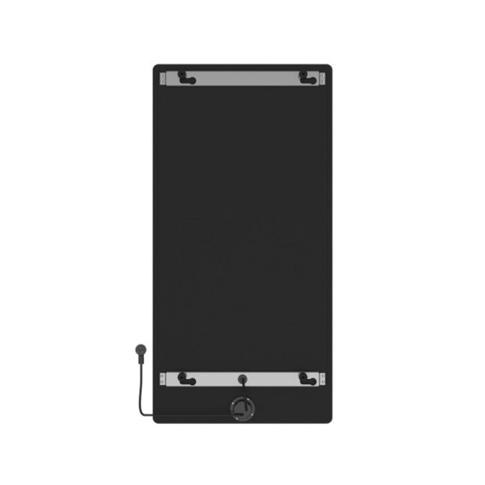 ADW Best-Design "Brenner-Black" Elektrische radiator mat-zwart 750W 1200x600mm