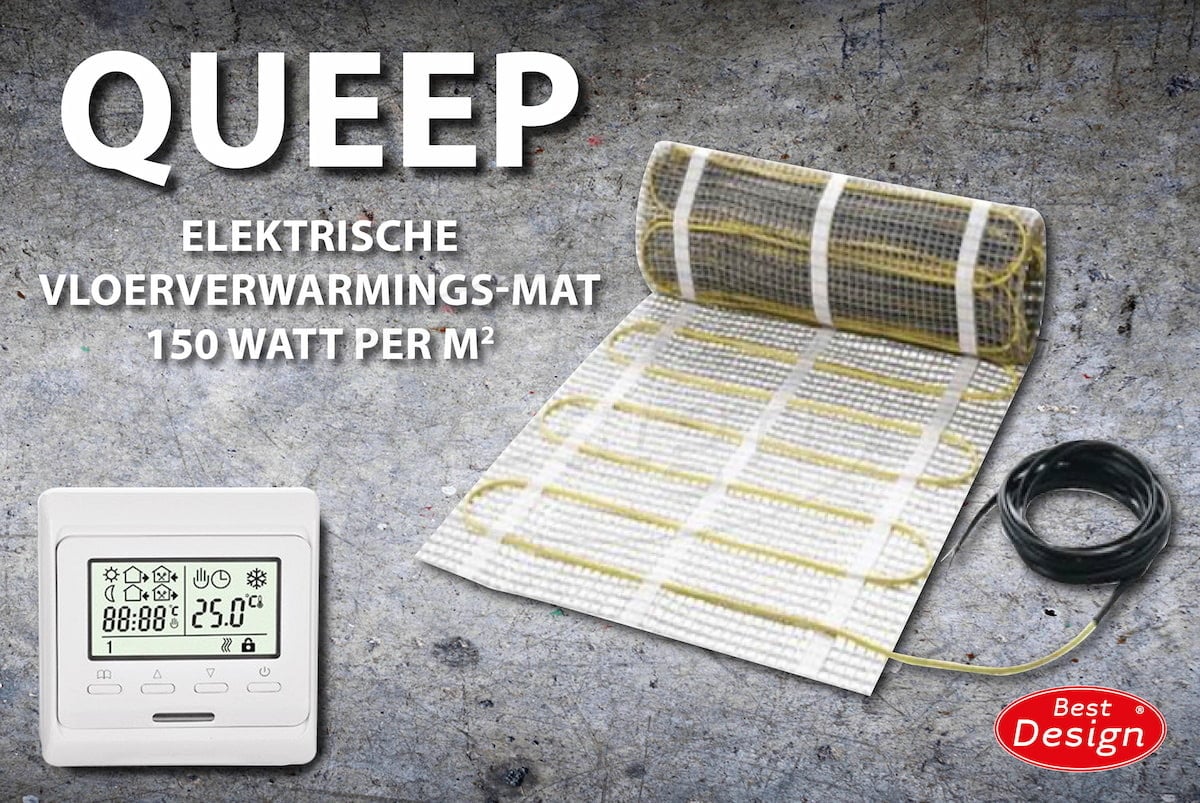 Best-Design "Queep" elektrische vloerverwarmings-mat 1.0 m2