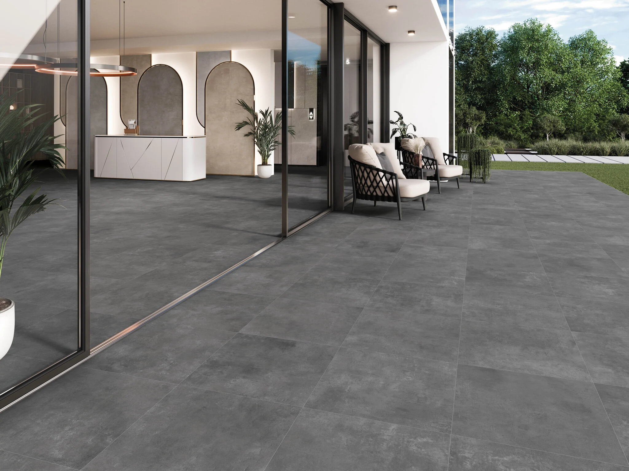 Huismerk Indeed Graphite 60x60 rett