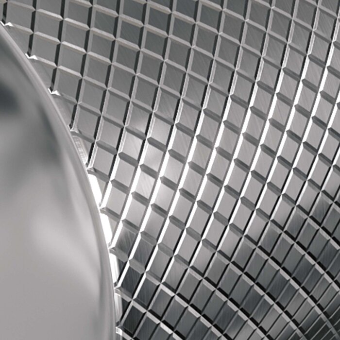 Brauer Chrome Carving inbouw wastafelmengkraan met gebogen uitloop en afdekplaat, model A1 chroom - BRAUER