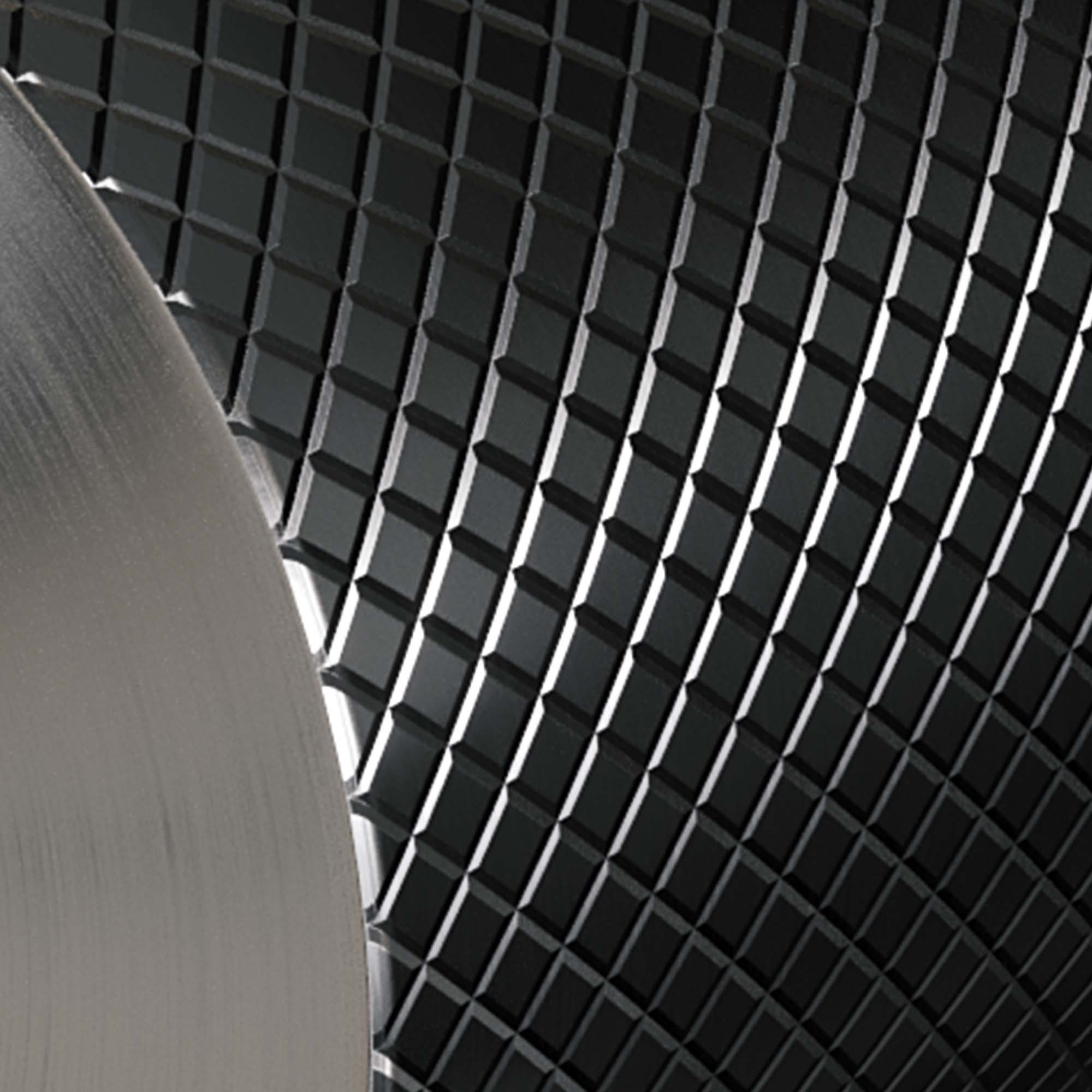 Brauer Gunmetal Carving inbouw wastafelmengkraan gebogen uitloop en afdekplaat model A1 gunmetal geborsteld PVD