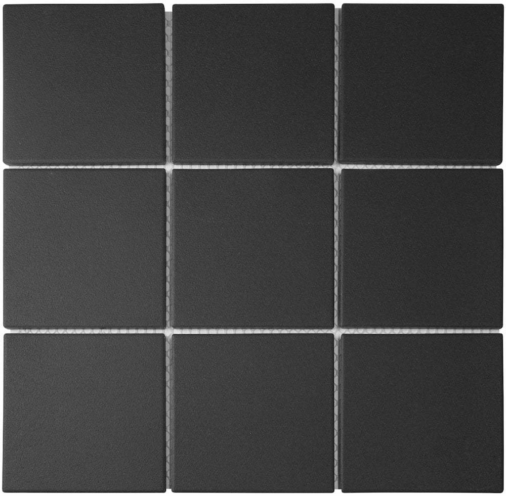 The Mosaic Factory Mozaiek London Vierkant Zwart 9,5 x 9,5