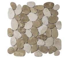 The Mosaic Factory Mozaiek Natural Stone Pebbles Bruin Mix
