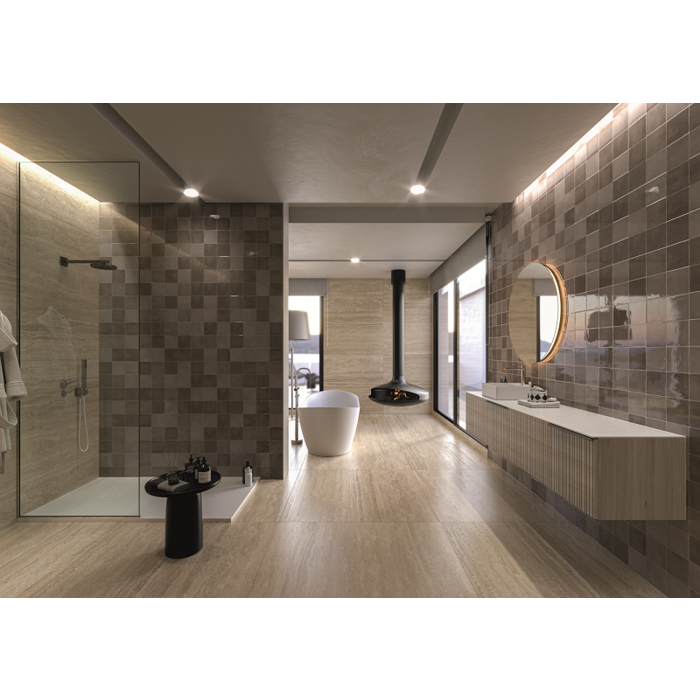 By Goof Moos Taupe glans handvorm 13x13