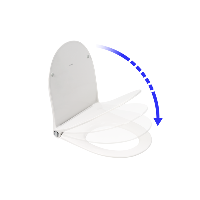 Plieger Zano softclose closetzitting slim D by Pressalit met deksel en lift-off