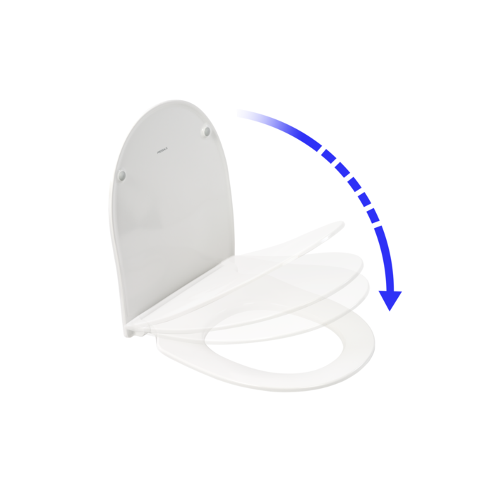 Plieger Zano softclose closetzitting slim by Pressalit met deksel en lift-off