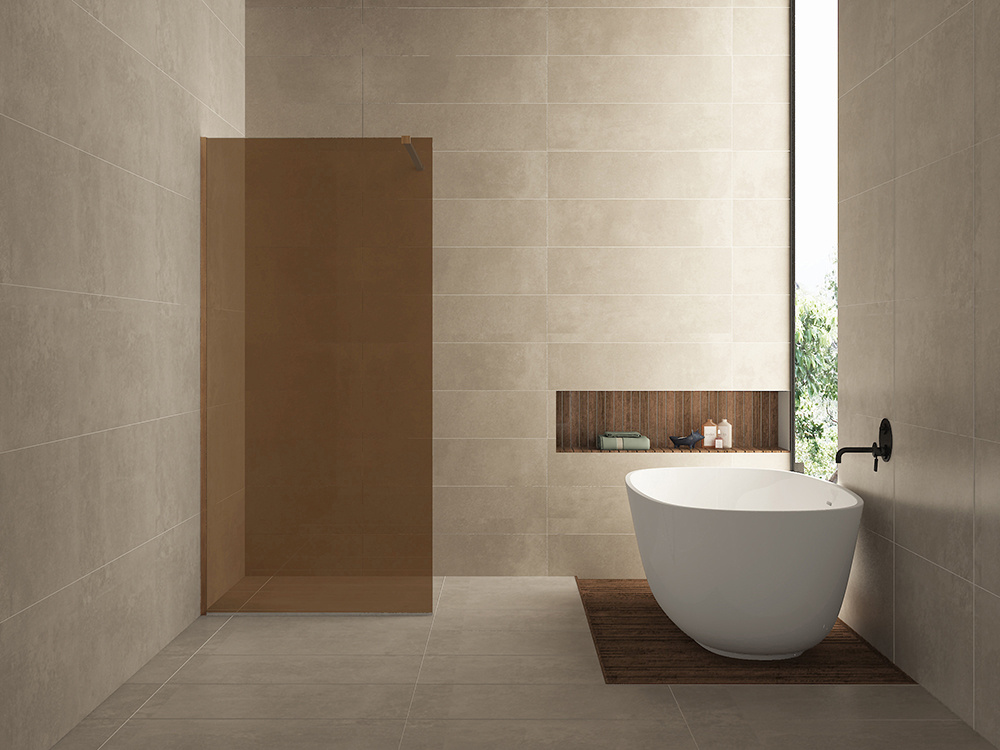 Wiesbaden Slim glasplaat nano warm koper