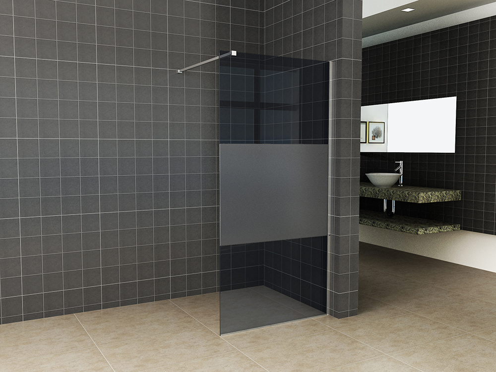 Slim glasplaat nano rookglas met melkglas middenband