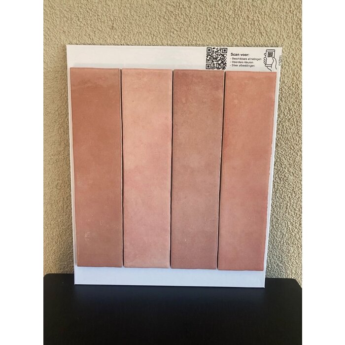 Equipe Cerámicas Dubai tegels Pink glans 6x24,6cm Handvorm