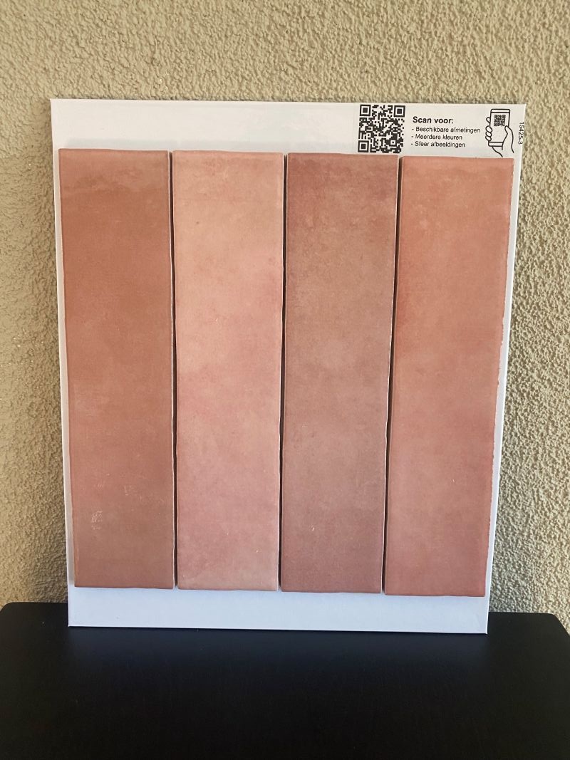 Equipe Cerámicas Dubai tegels Pink glans 6x24,6cm Handvorm