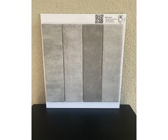 Equipe Cerámicas Dubai tegels Grey glans 6x24,6cm Handvorm