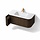 DBC badkamermeubel Walnut 100cm met Solid Surface wastafelblad 100cm met kraangat