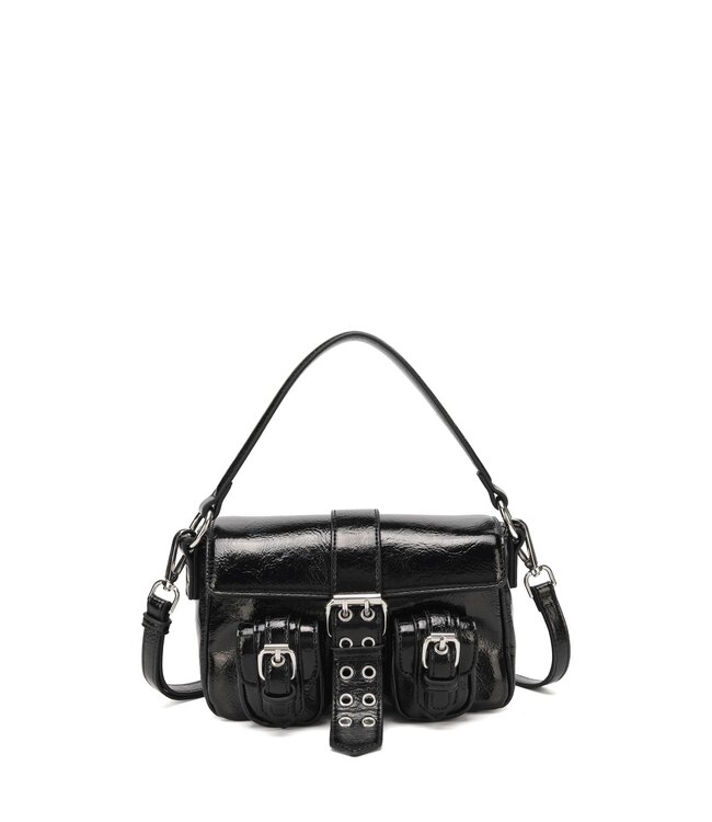 NÚNOO SMALL HONEY BUCKLE RECYCLED COOL BLACK Bag