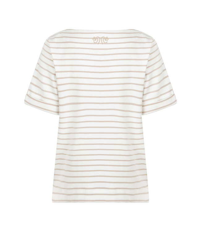 Red Button TERRY STRIPE Top