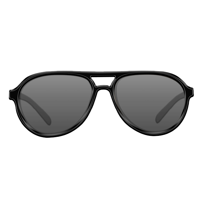 Korda Lunettes de soleil Aviator | Monture noire matte | Verres gris | Lunettes de soleil