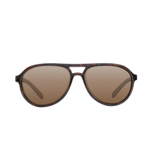 Korda Lunettes de soleil Aviator | monture tortue | verre marron