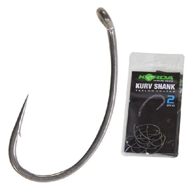 Korda Kurv Shank (10 pièces) | Hameçon à carpe