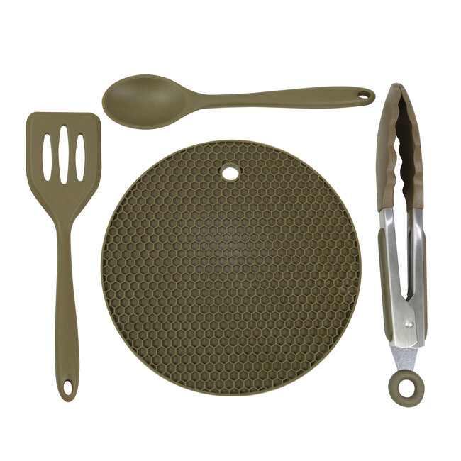 Trakker Set d'ustensiles en silicone Armolife | ustensiles de cuisine