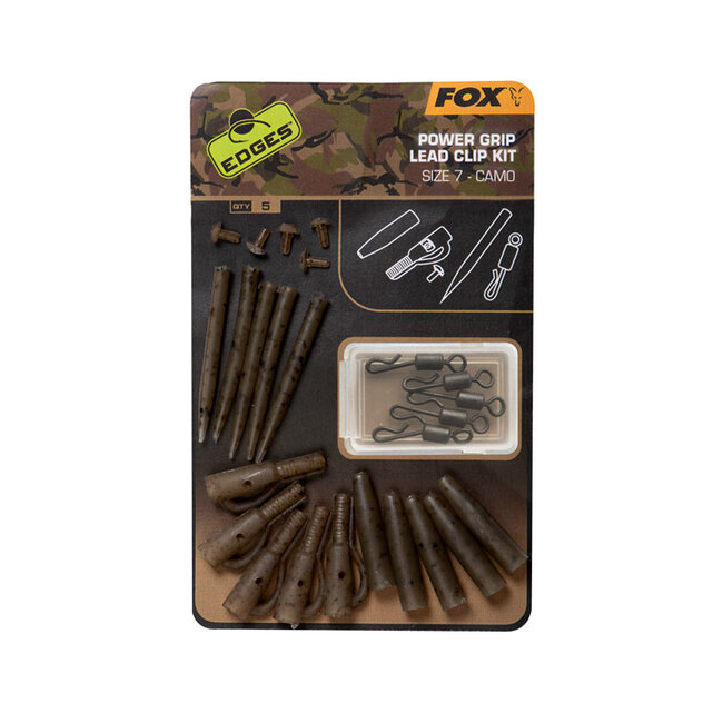 FOX Edges Camo Power Grip Lead Clip Kit (Size 7)