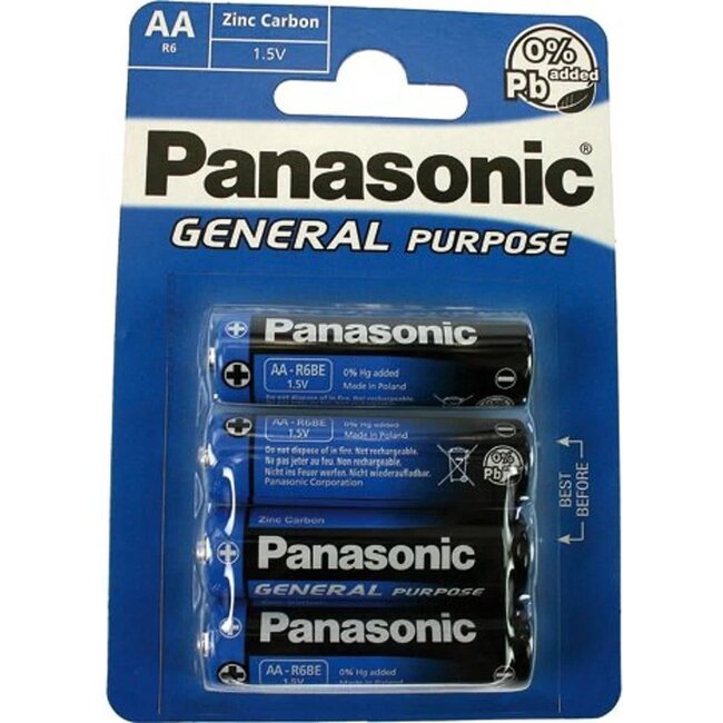 Panasonic Piles AA R6 (4 pièces)