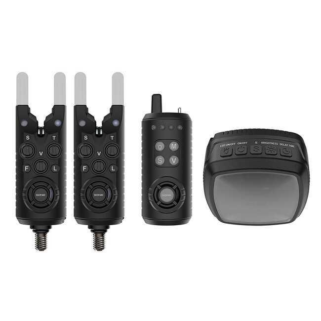 Sonik Gizmo2 Détecteurs de morsures 2+1 set + lampe Biwy