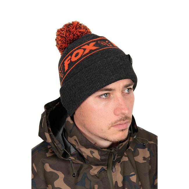 FOX Collection Bobble hat | Black & Orange