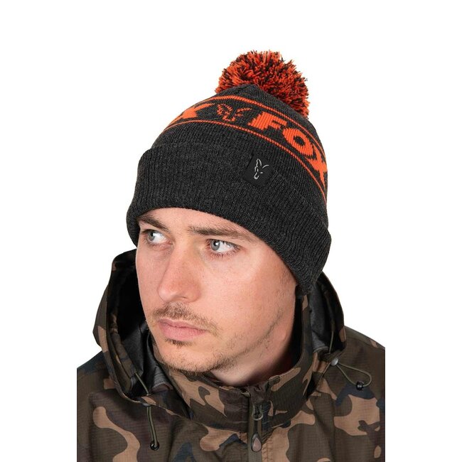 FOX Collection Bobble hat | Black & Orange