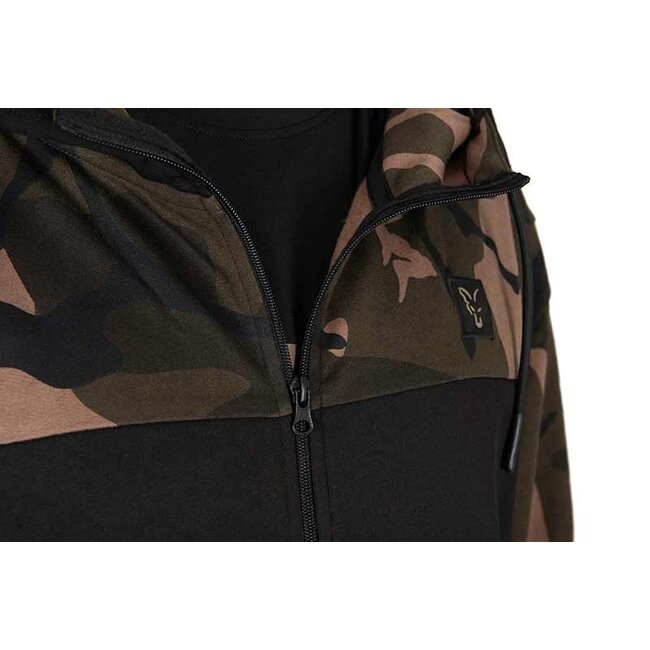 FOX LW Noir / Camo Split Zip Hoody