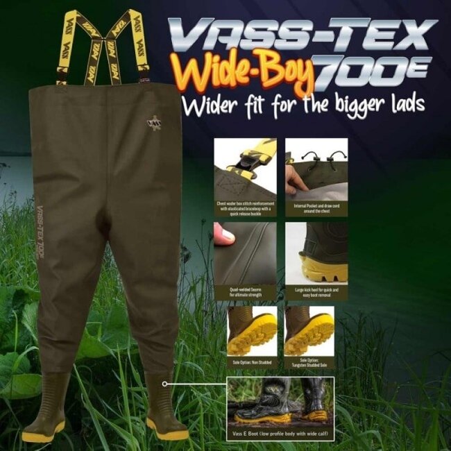 Vass Chest Wader 700E - Wide Boy Edition