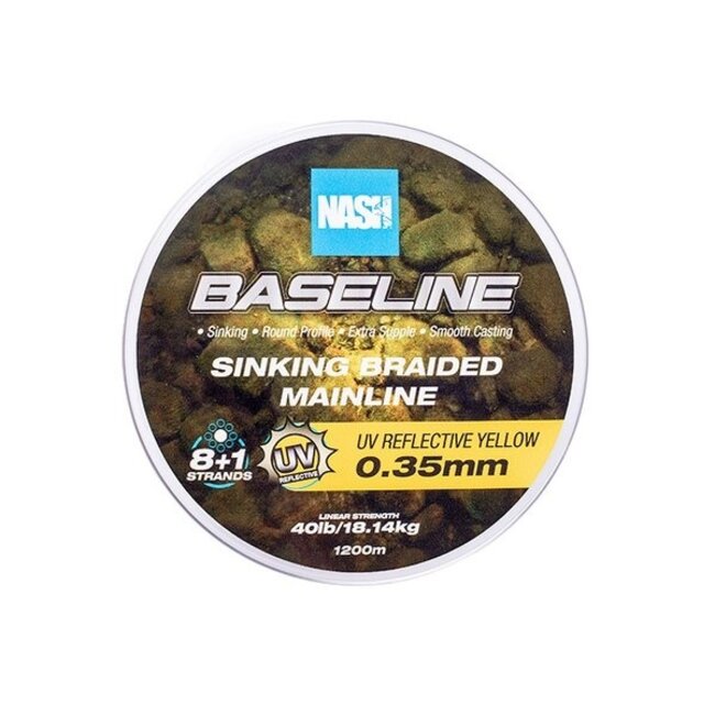 Nash Baseline Sinking Braid - Jaune UV - 1200m